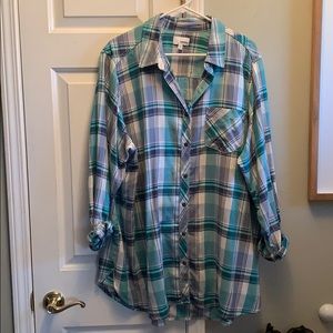 LS plaid shirt